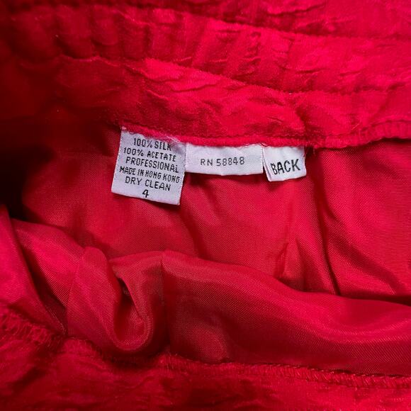 Richard Warren Vintage 80s Red Silk Suit Set 4 | Skirt Cherry-Coded Old Money - Picture 15 of 16